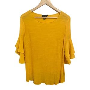 Alyx Goldenrod Flounce Sleeve Blouse M